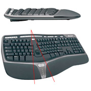 ergonomische Tastatur von Microsoft